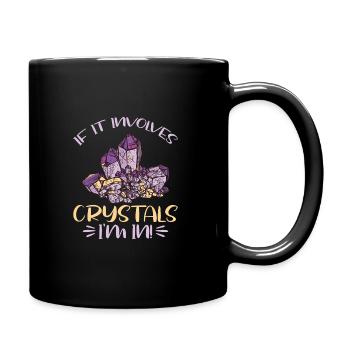 Crystal Healing Crystals and Stones - Full Colour Mug - black - Right