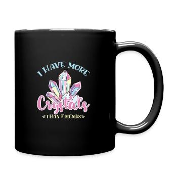 Crystal Healing Crystals and Stones - Full Colour Mug - black - Right