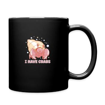 Hermit Crab Crabbing Crab Whisperer Crab Hunting - Full Colour Mug - black - Right