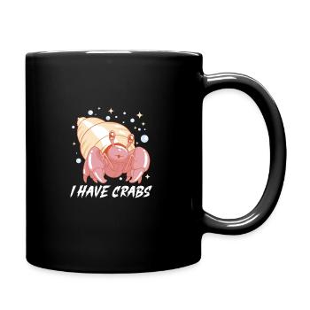 Hermit Crab Crabbing Crab Whisperer Crab Hunting - Full Colour Mug - black - Right