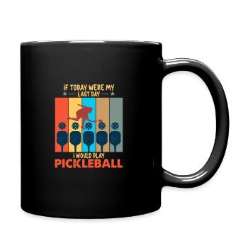 Pickleball Player Pickleball Paddle Pickleball - Full Colour Mug - black - Right