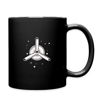 Airplane - Propeller - Turbine - Full Colour Mug - black - Right