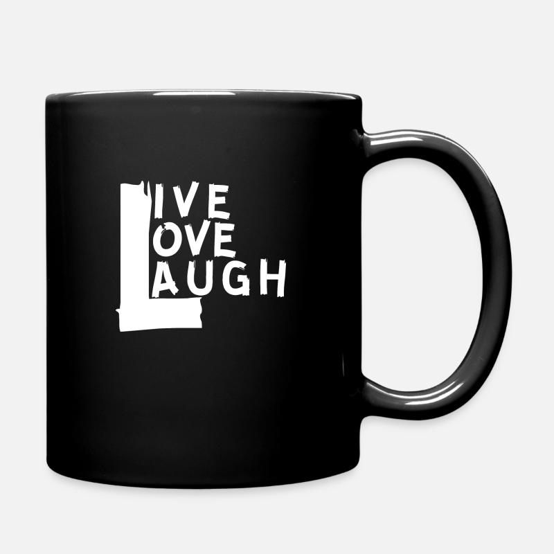 Live Love Laugh - Full Colour Mug - black