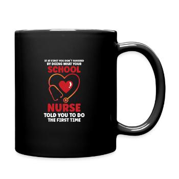 School Nurse Nursing Clinic Medical Stuff - Full Colour Mug - black - Right