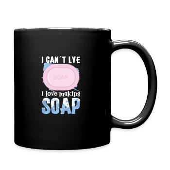 Fabrication de savon Bulles de savon Salle de bain bulle - Mug uni - noir - Droite