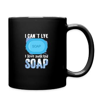 Seifenherstellung Seifenblasen Bubble Badezimmer - Tasse einfarbig - Schwarz - Rechts