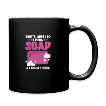 Seifenherstellung Seifenblasen Bubble Badezimmer - Tasse einfarbig - Schwarz - Rechts