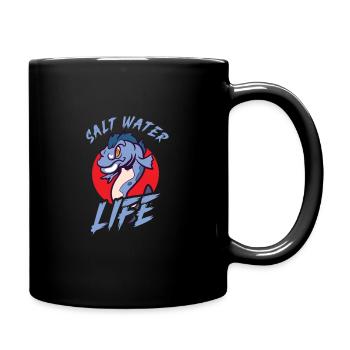 Saltwater Fishing Fisherman Perch Fishing Rod Bobbe - Full Colour Mug - black - Right
