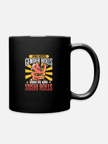 Sushi Fan Japanese Food Foodie Cuisine Japan - Full Colour Mug - black