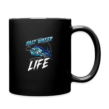 Saltwater Fishing Fisherman Perch Fishing Rod Bobbe - Full Colour Mug - black - Right