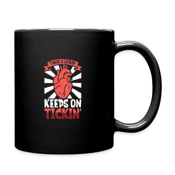 Heart Attack Open Heart Surgery Heart Surgery Gift - Full Colour Mug - black - Right