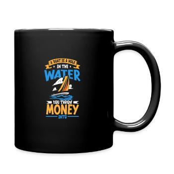 Boating Dad Boat Captain Pontoon Sailor Cruising - Tasse einfarbig - Schwarz - Rechts