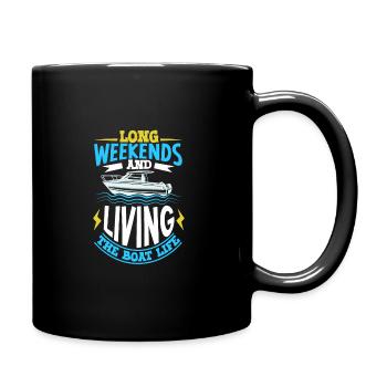 Bateau papa Capitaine Pontoon Sailor Croisière - Mug uni - noir - Droite
