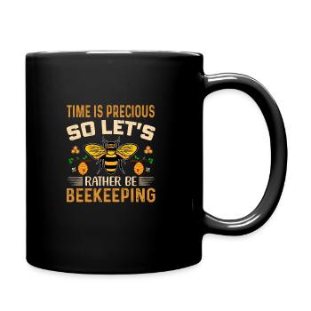 Zeit ist kostbar, also lassen Sie uns - Tasse einfarbig - Schwarz - Rechts