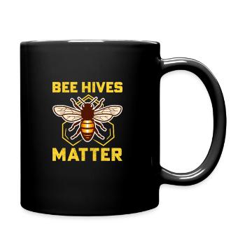 Bienenstöcke sind wichtig - Tasse einfarbig - Schwarz - Rechts