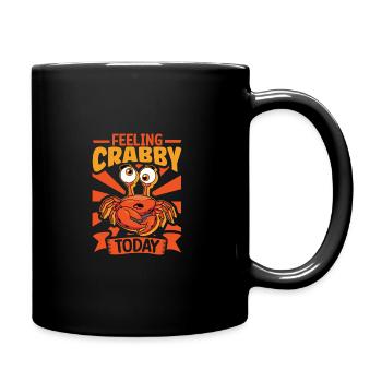 Crab crab crab whisperer crab hunting fisherman - Full Colour Mug - black - Right