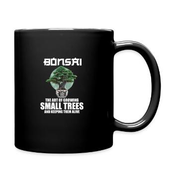 Bonsai Japan Silhouette Gardener Gardening Lover - Full Colour Mug - black - Right