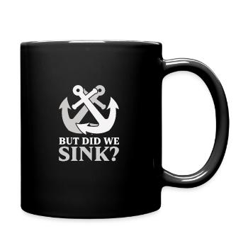Boating Dad Boat Captain Pontoon Sailor Cruising - Full Colour Mug - black - Right