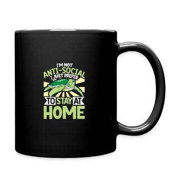 Boxer Boxing Turtle Turtles Sea Ocean Reptile - Tasse einfarbig - Schwarz - Rechts