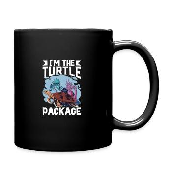 Boxer Boxing Turtle Turtles Sea Ocean Reptile - Tasse einfarbig - Schwarz - Rechts