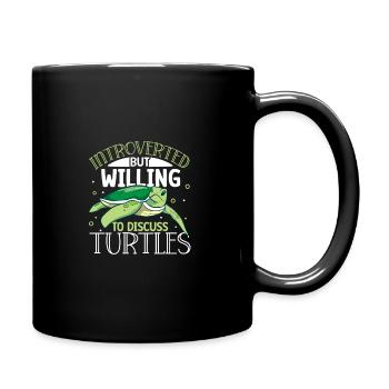 Boxer Boxing Turtle Turtles Sea Ocean Reptile - Tasse einfarbig - Schwarz - Rechts