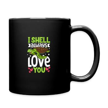 Boxer Boxing Turtle Turtles Sea Ocean Reptile - Tasse einfarbig - Schwarz - Rechts