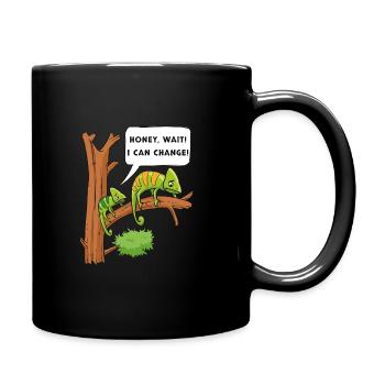 Chameleon Reptile Owner Lizard Reptile Pet - Tasse einfarbig - Schwarz - Rechts