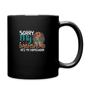 chien teckel animal de compagnie chien amant chiot teckel chien - Mug uni - noir - Droite