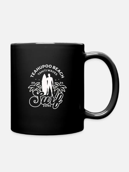 Teahupoo beach Tahiti waves - Mug uni - noir