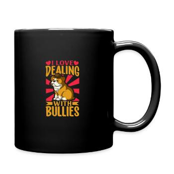 french bulldog english bulldog dog lover bulldog - Tasse einfarbig - Schwarz - Rechts