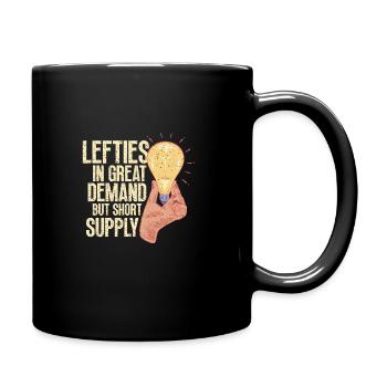 Left Handed Lefty Left-Hander Leftie Buddy - Tasse einfarbig - Schwarz - Rechts