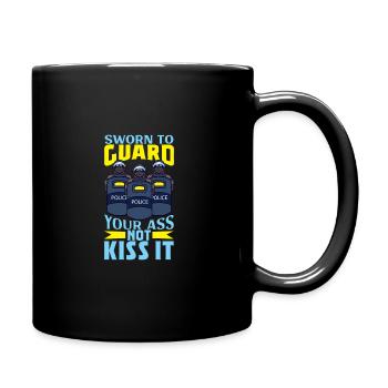 Police Cop Officer Police Office - Tasse einfarbig - Schwarz - Rechts