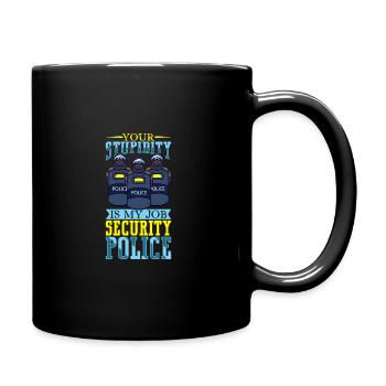 Policier Officier de police Bureau de la police - Mug uni - noir - Droite