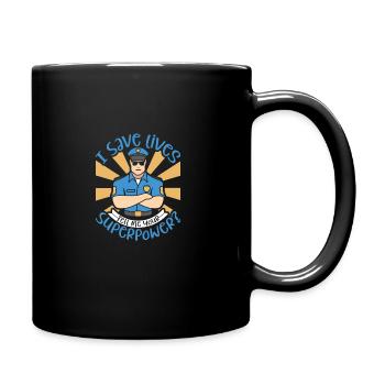 Police Policier Bureau de police - Mug uni - noir - Droite
