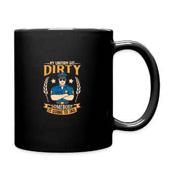 Police Policier Bureau de police - Mug uni - noir - Droite
