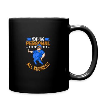 Police Cop Officer Police Office - Tasse einfarbig - Schwarz - Rechts