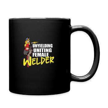 Female Welder Funny - Full Colour Mug - black - Right