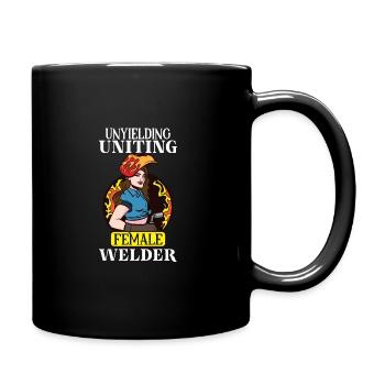 Female Welder Funny - Full Colour Mug - black - Right