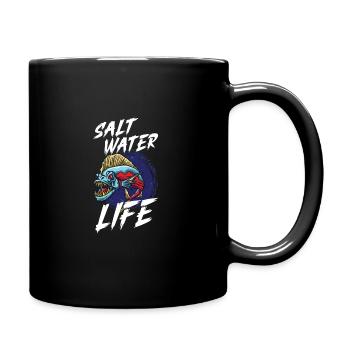 Saltwater Fishing Fisherman Perch Fishing Rod Bobbe - Full Colour Mug - black - Right