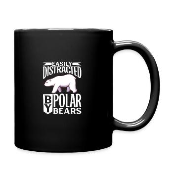 Polar Bear Global Warming Artic Seal hunting Ursus - Full Colour Mug - black - Right