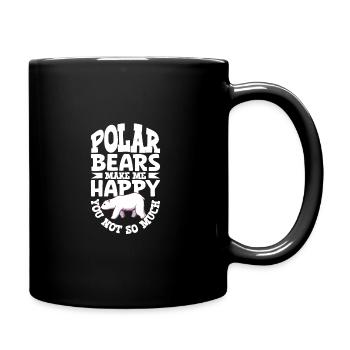 Polar Bear Global Warming Artic Seal hunting Ursus - Full Colour Mug - black - Right