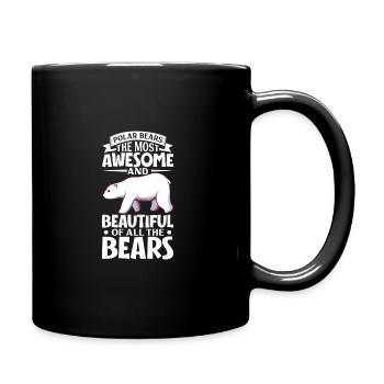 Polar Bear Global Warming Artic Seal hunting Ursus - Full Colour Mug - black - Right