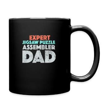 The Expert Jigsaw Puzzle Assembler Dad - Full Colour Mug - black - Right
