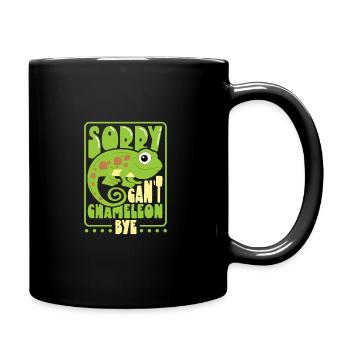 Chameleon Reptile Owner Lizard Reptile Pet - Tasse einfarbig - Schwarz - Rechts