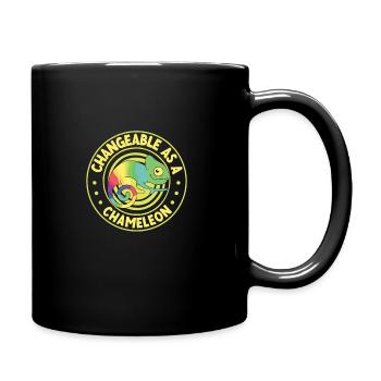 Chameleon Reptile Owner Lizard Reptile Pet - Tasse einfarbig - Schwarz - Rechts