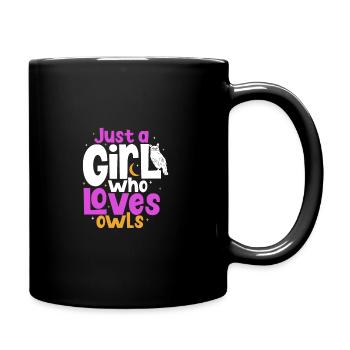 Owl Cute Owl Owl Lover just a Boy who loves owls - Tasse einfarbig - Schwarz - Rechts