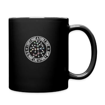 Family Tree Family Historian Genealogy Genealogist - Full Colour Mug - black - Right