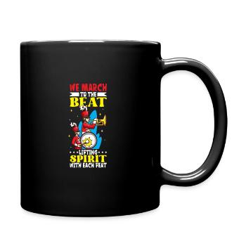 Marching Band Clarinetist School Rehearsal Music - Full Colour Mug - black - Right