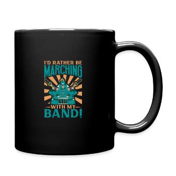 Marching Band Clarinetist School Rehearsal Music - Full Colour Mug - black - Right
