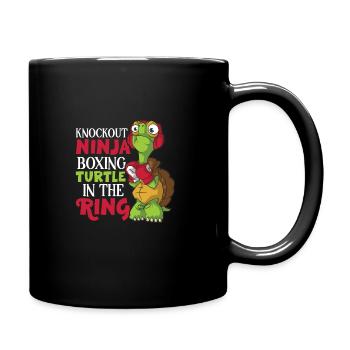 Turtle Boxing Boxing Ring Boxer Gloves Boxing Figh - Full Colour Mug - black - Right